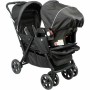 Poussette pour bébé Bambisol Jumeler Noir/Gris