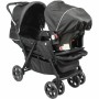 Poussette pour bébé Bambisol Jumeler Noir/Gris