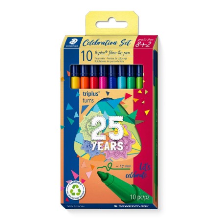 Set de Rotuladores Staedtler Triplus Celebration 10 Piezas Multicolor