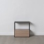 Table de Nuit Noir Naturel Fer DMF 57 x 34 x 55 cm