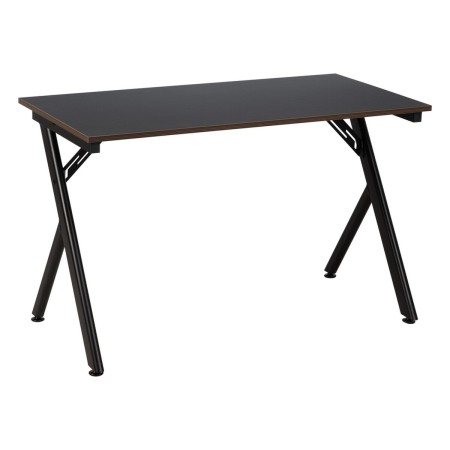 Bureau Bois MDF Noir Naturel 120 x 60 x 75 cm