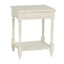 Table de Nuit Blanc Bois d'épicéa DMF 60 x 49 x 75 cm