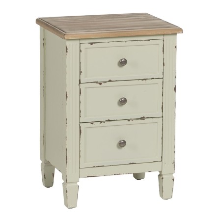 Mesita de Noche Beige Natural Madera de abeto DMF 45 x 35 x 65 cm