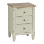 Mesita de Noche Beige Natural Madera de abeto DMF 45 x 35 x 65 cm