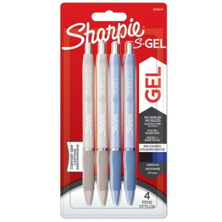 Ensemble de Stylos Sharpie S-Gel Multicouleur 4 Pièces Perlé 0,7 mm