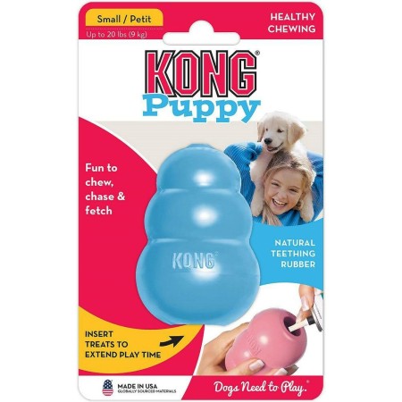 Jouet pour chien Kong Puppy Bleu Multicouleur Caoutchouc Intérieur/Extérieur (1 Pièce)