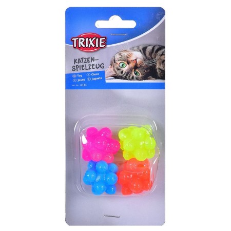 Juguete para perros Trixie Bubble Multicolor Multi Goma Caucho Plástico Interior/Exterior (4 Unidades)