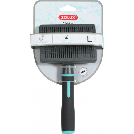 Brosse pour Chiens Zolux Anah Moyen Extensible Multicouleur Turquoise Noir/Bleu