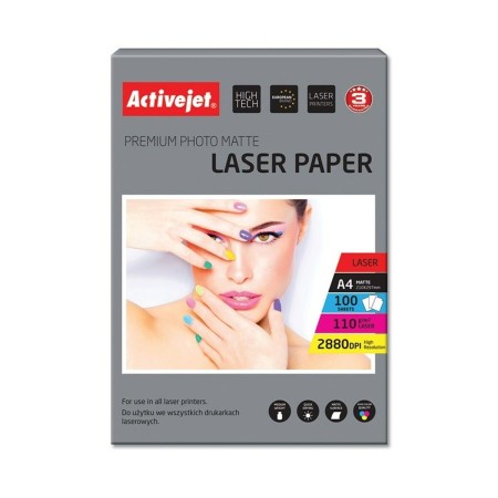 Papier photo mat Activejet AP4-110M100L A4 100 Volets 21 x 29,7 cm