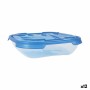 Ensemble de Boîtes à Lunch Tontarelli Nuvola 500 ml Bleu Carré 4 Pièces (12 Unités)