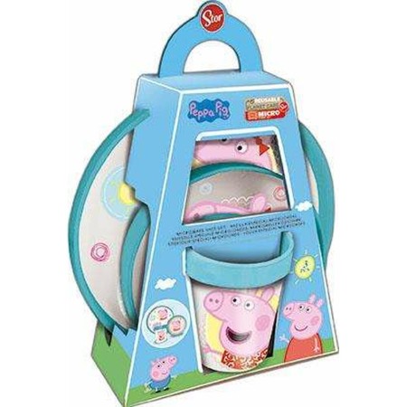 Service de Vaisselle Peppa Pig Antidérapant (3 pcs)