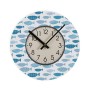 Horloge Murale Versa Poissons Bois 4 x 30 x 30 cm