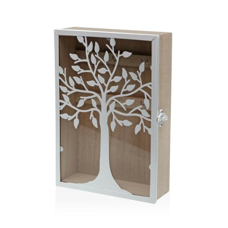 Armario de llaves Versa Árbol Metal Madera MDF 6,5 x 26 x 18 cm
