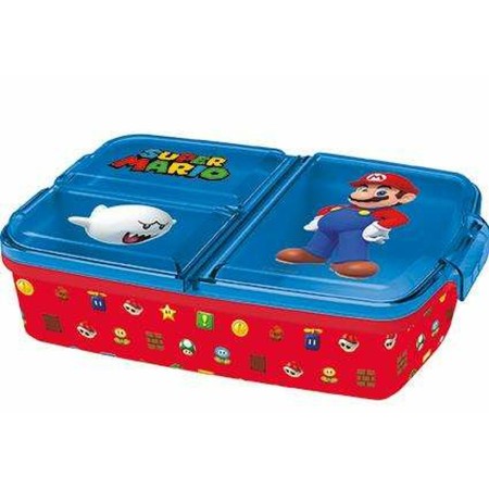 Boîte à lunch avec compartiment à couverts Stor Super Mario (6,7 x 16,5 x 19,5 cm)