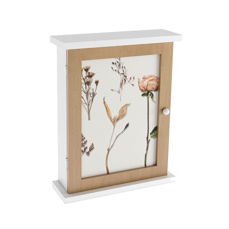 Armario de llaves Versa Flores Madera MDF 6,5 x 26 x 20 cm