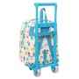 Mochila Escolar con Ruedas Baby Shark Surfing Azul Blanco 22 x 27 x 10 cm