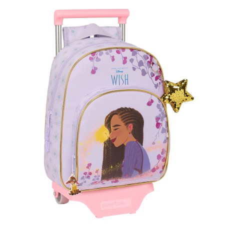 Mochila Escolar con Ruedas Wish Lila 28 x 34 x 10 cm