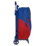 Mochila Escolar con Ruedas F.C. Barcelona Azul Granate 32 x 44 x 16 cm