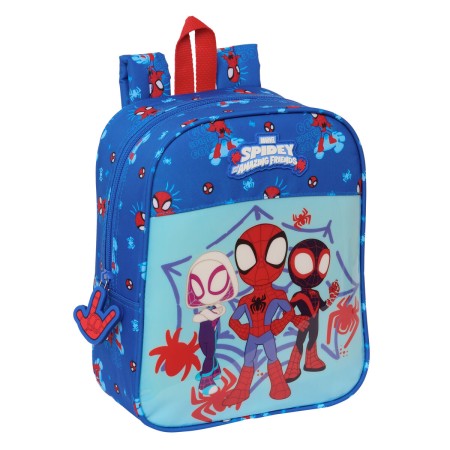 Mochila Infantil Spider-Man Azul 22 x 27 x 10 cm