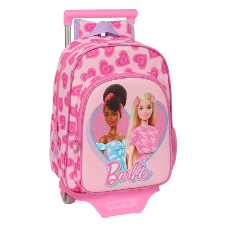 Mochila Escolar con Ruedas Barbie Love Rosa 26 x 34 x 11 cm