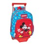 Mochila Escolar con Ruedas Mickey Mouse Clubhouse Fantastic Azul Rojo 28 x 34 x 10 cm