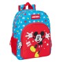 Mochila Escolar Mickey Mouse Clubhouse Fantastic Azul Rojo 33 x 42 x 14 cm