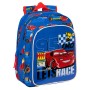 Mochila Escolar Cars Race ready Azul 27 x 33 x 10 cm