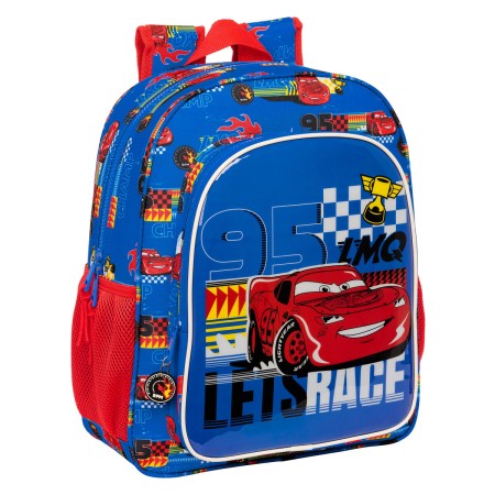 Cartable Cars Race ready Bleu 32 X 38 X 12 cm