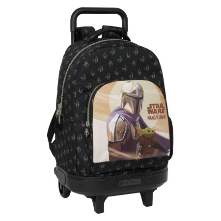 Mochila Escolar con Ruedas The Mandalorian This is the way Negro 33 X 45 X 22 cm