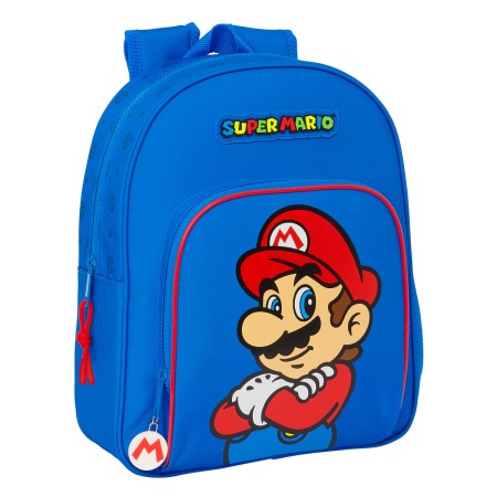 Cartable Super Mario Play Bleu Rouge 28 x 34 x 10 cm