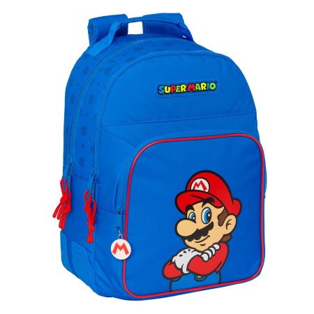 Cartable Super Mario Play Bleu Rouge 32 x 42 x 15 cm