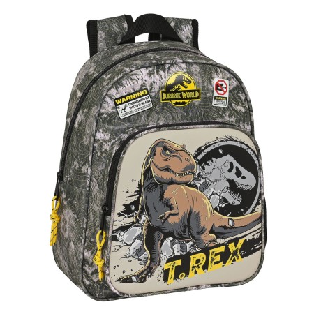 Mochila Escolar Jurassic World Warning Gris 27 x 33 x 10 cm