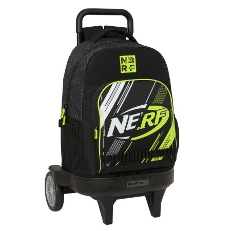 Mochila Escolar con Ruedas Nerf Get ready Negro 33 X 45 X 22 cm