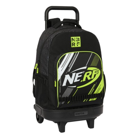 Mochila Escolar con Ruedas Nerf Get ready Negro 33 X 45 X 22 cm