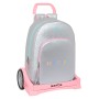 Cartable à roulettes Benetton Silver Rembourré Argenté 30 x 46 x 14 cm