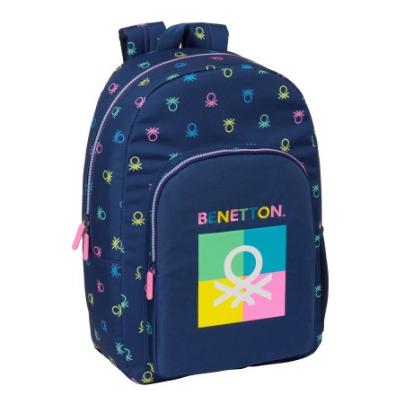Mochila Escolar Benetton Cool Azul marino 30 x 46 x 14 cm