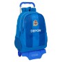 Mochila Escolar con Ruedas R. C. Deportivo de La Coruña Azul 32 x 44 x 16 cm