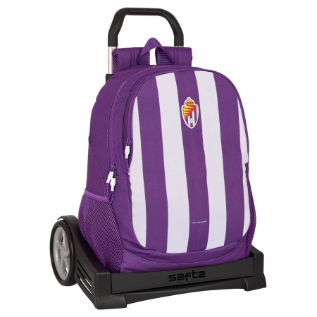 Mochila Escolar con Ruedas Real Valladolid C.F. Morado 32 x 44 x 16 cm