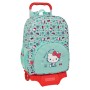 Mochila Escolar con Ruedas Hello Kitty Sea lovers Turquesa 33 x 42 x 14 cm