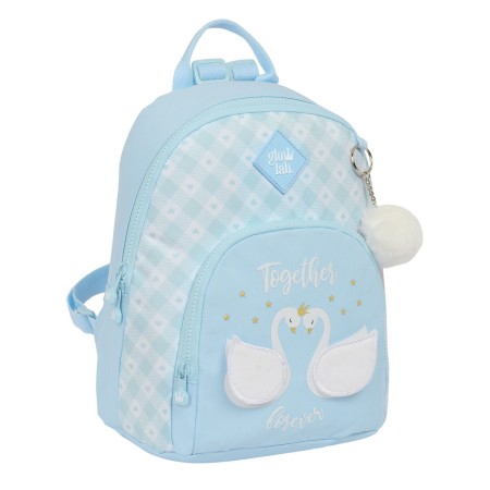 Mochila Glow Lab Cisnes Mini Azul claro 25 x 30 x 13 cm