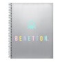 Libreta Benetton Silver Plateado A4 120 Hojas