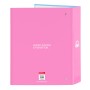 Carpeta de anillas Benetton Spring Rosa Azul cielo A4 27 x 33 x 6 cm