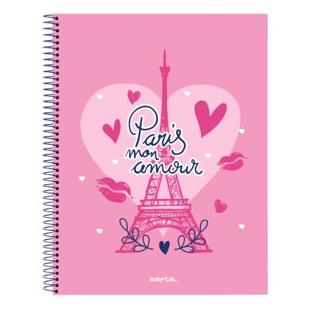 Libreta Safta Paris Rosa Azul marino A4 120 Hojas