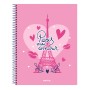 Carnet Safta Paris Rose Blue marine A4 120 Volets