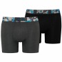 Boxer pour homme Puma Print Gris foncé