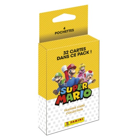 Paquet de cartes à jouer Panini Super Mario 4 Enveloppes