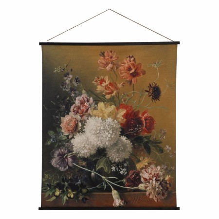 Decoración de Pared Tapiz Cáñamo Madera de abeto Tejido 125 x 1,7 x 145 cm