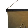 Décoration murale Tapisserie Chanvre Bois d'épicéa Tissu 125 x 1,7 x 145 cm