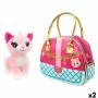 Peluche Funville Cutekins Bolso Gato 20 x 19 x 14 cm (2 Unidades)