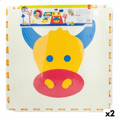 Alfombra Puzzle Colorbaby 4 Piezas Animales 118 x 118 cm EVA (2 Unidades)